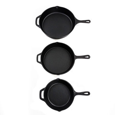6/8/10 Zoll Roheisen-Bratpfanne-Pan With Long Handle For-Haus und im Freien