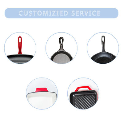 Nicht emaillierte Stock Roheisen-Bratpfanne frittieren Pan With Handles