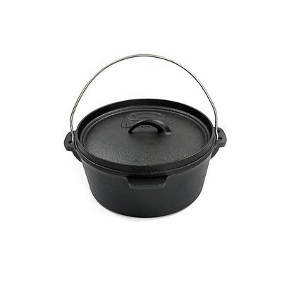 Der Matt Black Pre Seasoned Cast-Eisen-Lager-Ofen 2 Quarts einfach halten instand