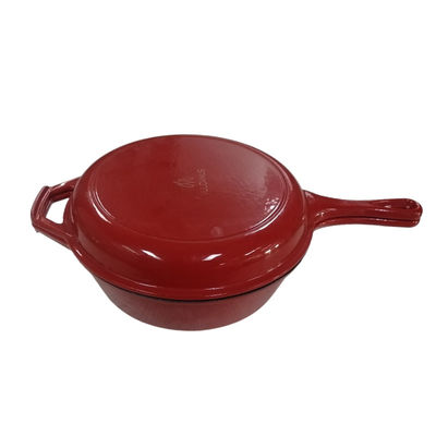 3-Liter-Pfanne aus Gusseisen, 2-in-1-Backen, Mehrzweck