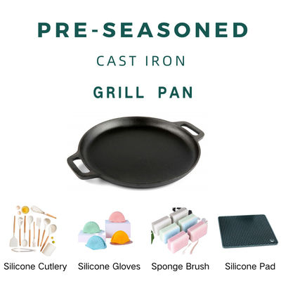 Vor reifer Roheisen-Grill Pan der Roheisen-Bratpfannen-30/35cm