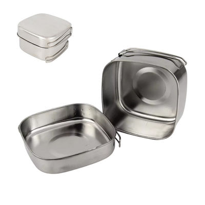 H6.8CM, das Edelstahl-kampierendes Kochgeschirr 6pcs/Set kochend des Satz-D14.7CM kampiert