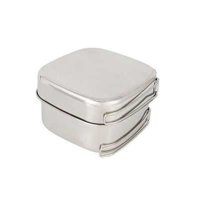 H6.8CM, das Edelstahl-kampierendes Kochgeschirr 6pcs/Set kochend des Satz-D14.7CM kampiert