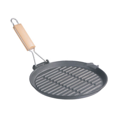 27cm Roheisen-Grill-Bratpfanne 10inch mit Einschlagheft ISO9001