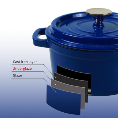 Gusseisen rund Cocotte Set Mini-Niederländische Öfen mit Deckel