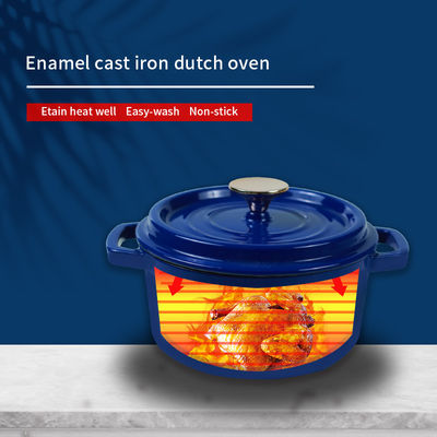Gusseisen rund Cocotte Set Mini-Niederländische Öfen mit Deckel