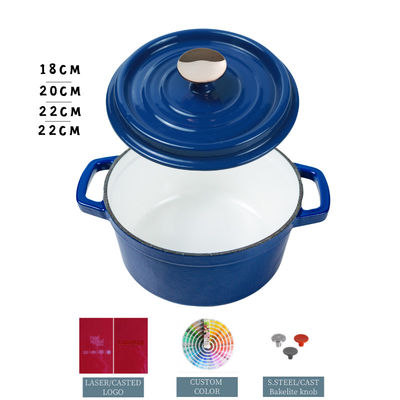 Gusseisen rund Cocotte Set Mini-Niederländische Öfen mit Deckel