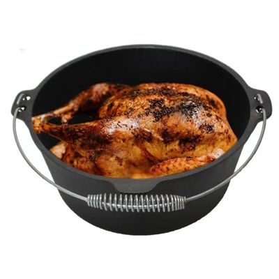 Der Matt Black Pre Seasoned Cast-Eisen-Lager-Ofen 2 Quarts einfach halten instand