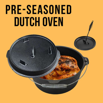 Der Matt Black Pre Seasoned Cast-Eisen-Lager-Ofen 2 Quarts einfach halten instand