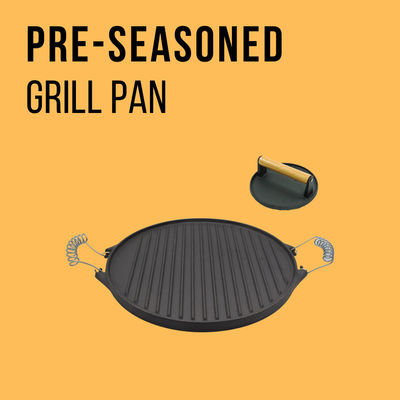 GRILL würzte vor Roheisen-Bratpfanne Pan With Superior Heat Retention