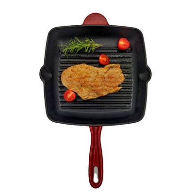 9 Zoll Duracast emaillierte Roheisen-Grill Pan With Long Handle