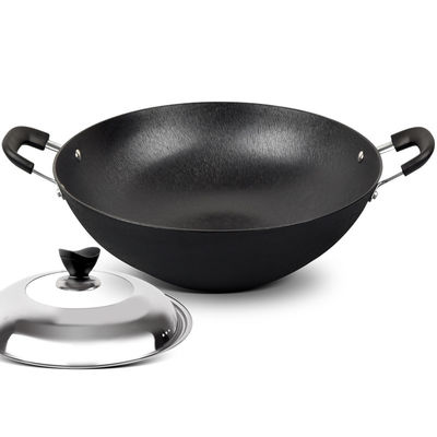 40/42cm chinesischer Wok Pan Large Bottom For Easy, der BSCI/SGS kocht
