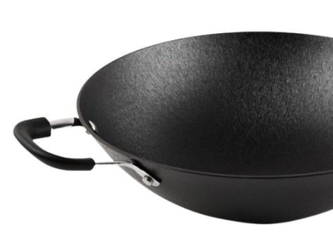 Rühren Sie chinesischen Wok Fischrogen-chinesischer Wok-Pan Anti Rust Non Sticks mit Deckel