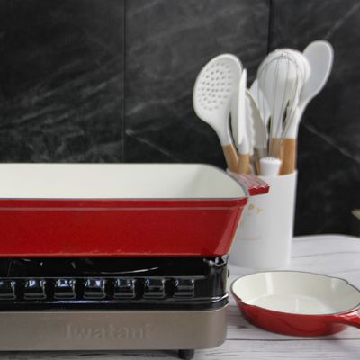 Emailbekleidungs-Roheisen-Bratpfanne 2.5/4kg das Roheisen, das Pan brät