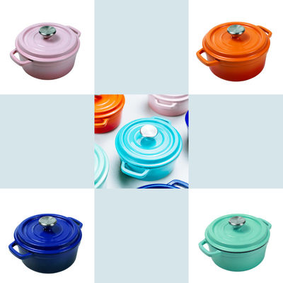 20cm Roheisen-niederländischer Oven Enamel Covered Round Dutch-Ofen-klassische Art