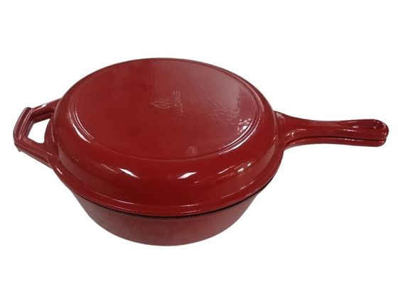 Kundenspezifische Kasserollen-Bratpfanne BSCI/SGS/ISO9001 des Roheisen-3.2Qt