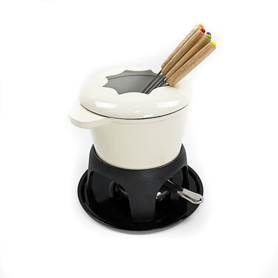 Soem-Käse-Roheisen-Fondue-Topf-nicht Stock emaillieren flach unteres