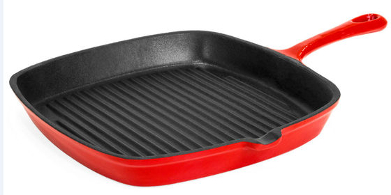 Grün emaillierte Roheisen-Bratpfanne-Pan Non Stick Cast Iron-Fritteuse