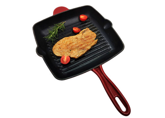 Grün emaillierte Roheisen-Bratpfanne-Pan Non Stick Cast Iron-Fritteuse