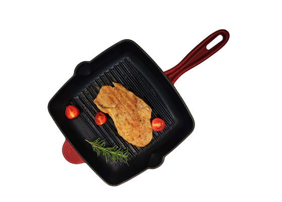 Grün emaillierte Roheisen-Bratpfanne-Pan Non Stick Cast Iron-Fritteuse