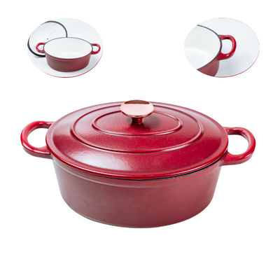 Matt Red Cast Iron Dutch-Ofen 4,5/7,2 Quart für Induktions-Ofen