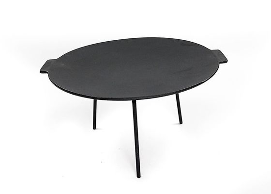 44cm Grill Roheisen-5.5kg sieben nicht Stock-Grill Pan With 3 Beine