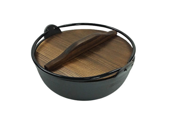 18/20/27 Roheisen-niederländischer Oven Pre Seasoned With Wooden-Deckel cm