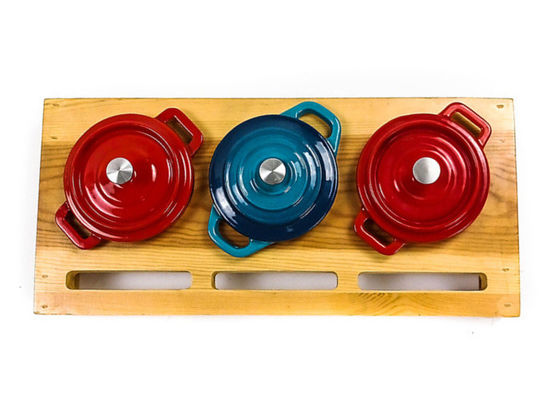 Emailbekleidungs-Roheisen-Lager-Ofen 3pcs einstellen für kampierendes Feuer