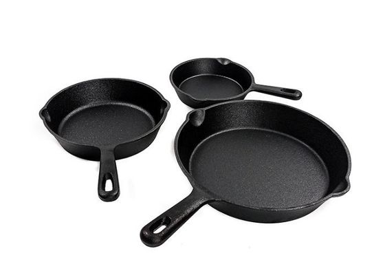 Das 6/8/10 Zoll-Roheisen-die Bratpfanne, die vor für Brandwunde, Sauté gewürzt wird, backen allen Ofen