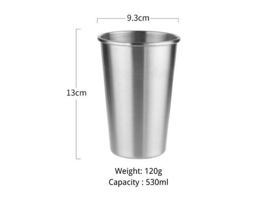 Cuatom Silber 304 Edelstahl Becher Set Geschirrspüler sicher Kratzfest