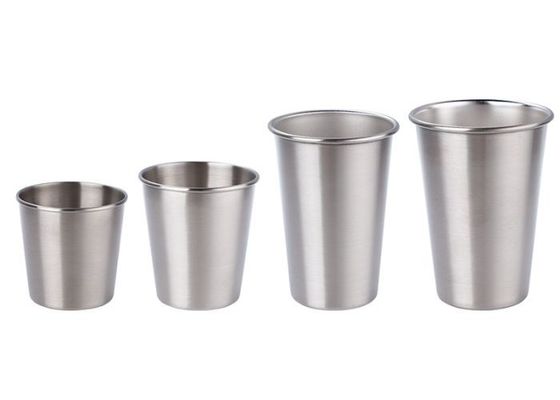 Cuatom Silber 304 Edelstahl Becher Set Geschirrspüler sicher Kratzfest