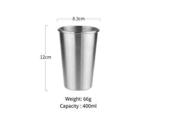 Cuatom Silber 304 Edelstahl Becher Set Geschirrspüler sicher Kratzfest