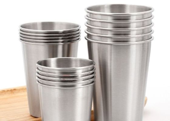 Cuatom Silber 304 Edelstahl Becher Set Geschirrspüler sicher Kratzfest