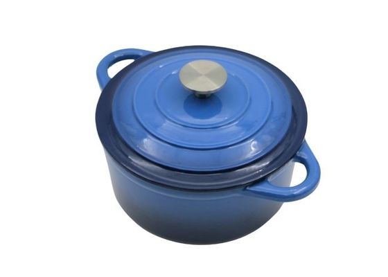 Blauer Email-Kasserollen-Teller mit Deckel für allen Ofen 3.8/5/5.3kg