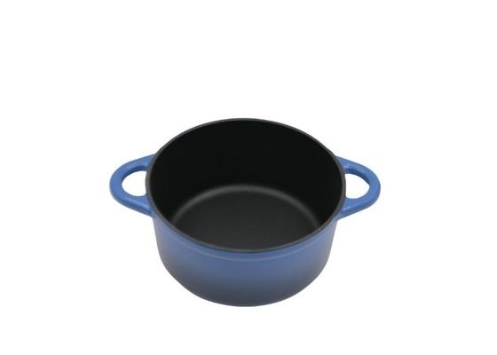 Blauer Email-Kasserollen-Teller mit Deckel für allen Ofen 3.8/5/5.3kg