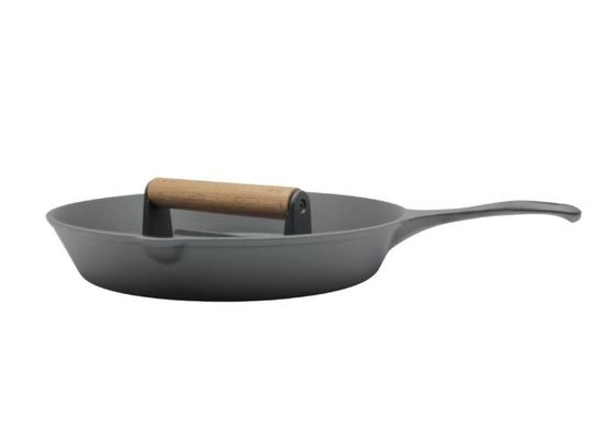 Runde Roheisen-Bratpfanne Vor-reif: Vervollkommnen Sie für Hausmannskost und im Freien, 10 Zoll/12 Zoll grillend