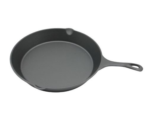 Runde Roheisen-Bratpfanne Vor-reif: Vervollkommnen Sie für Hausmannskost und im Freien, 10 Zoll/12 Zoll grillend