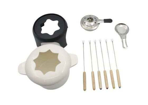Soem-Käse-Roheisen-Fondue-Topf-nicht Stock emaillieren flach unteres