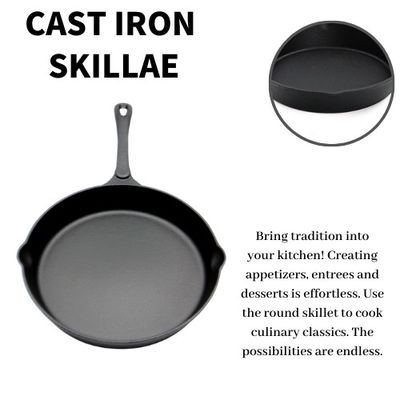 16cm Roheisen, das Pan Deep Cast Iron Skillet für das Aufruhr-Braten brät