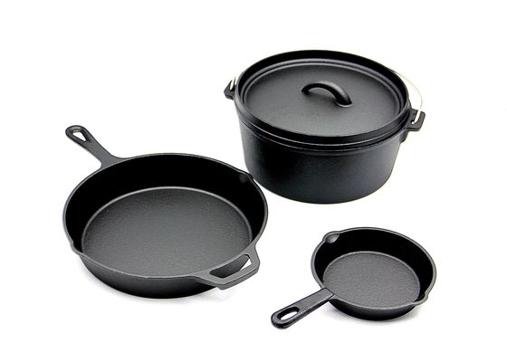 3-teiliges vor reifes Roheisen, das Pan Set BSCI SGS ISO9005 brät