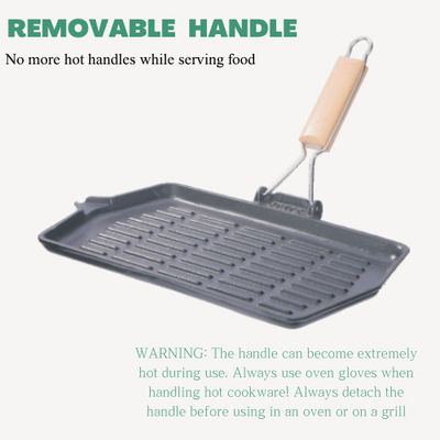 Grill sieben des Roheisen-13.8inch nicht Stock-Grill Pan For Camping