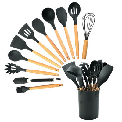 Nonstick Küchen-Kochgeschirr-Zusatz-Gerät eingestellt mit langem Griff