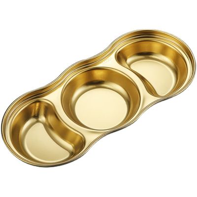 Geteilte Gewürzsauce Edelstahl Dip-Teller OEM &amp; ODM Für Heimrestaurant
