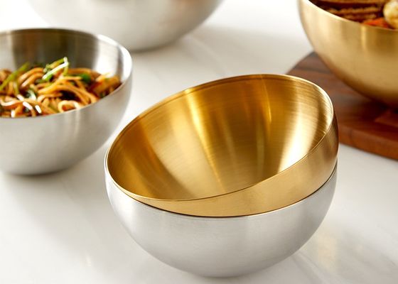 Erstklassiges Edelstahl-Kochgeschirr stellt Schüsseln für mischende Umhüllung und das Eine Kleinigkeit essen ein