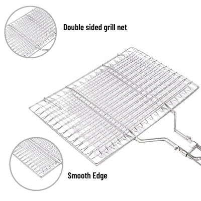 Multi Edelstahl-Grill-Grill-Netz des Zweck-50cm kampierendes kochendes gesetztes