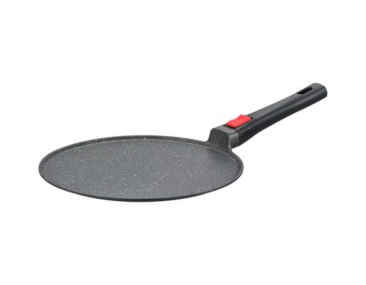 Großer tiefer Teller Aluminumpot 28cm mit Glasdeckel-Schwarzem
