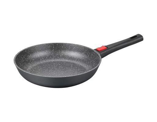 Großer tiefer Teller Aluminumpot 28cm mit Glasdeckel-Schwarzem