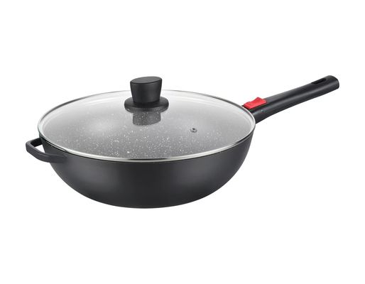 Vielseitiger Stock-Aluminiumtopf für Induktion Cooktops-Schwarzes