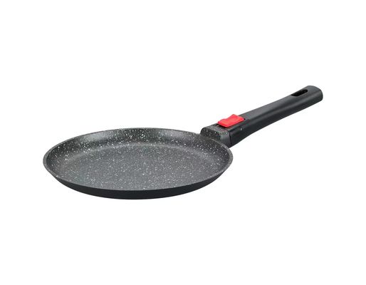 Großer tiefer Teller Aluminumpot 28cm mit Glasdeckel-Schwarzem