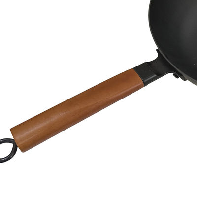 12&quot; Roheisen-Bratpfanne-Wok Durchmesser SGS mit Holzgriff
